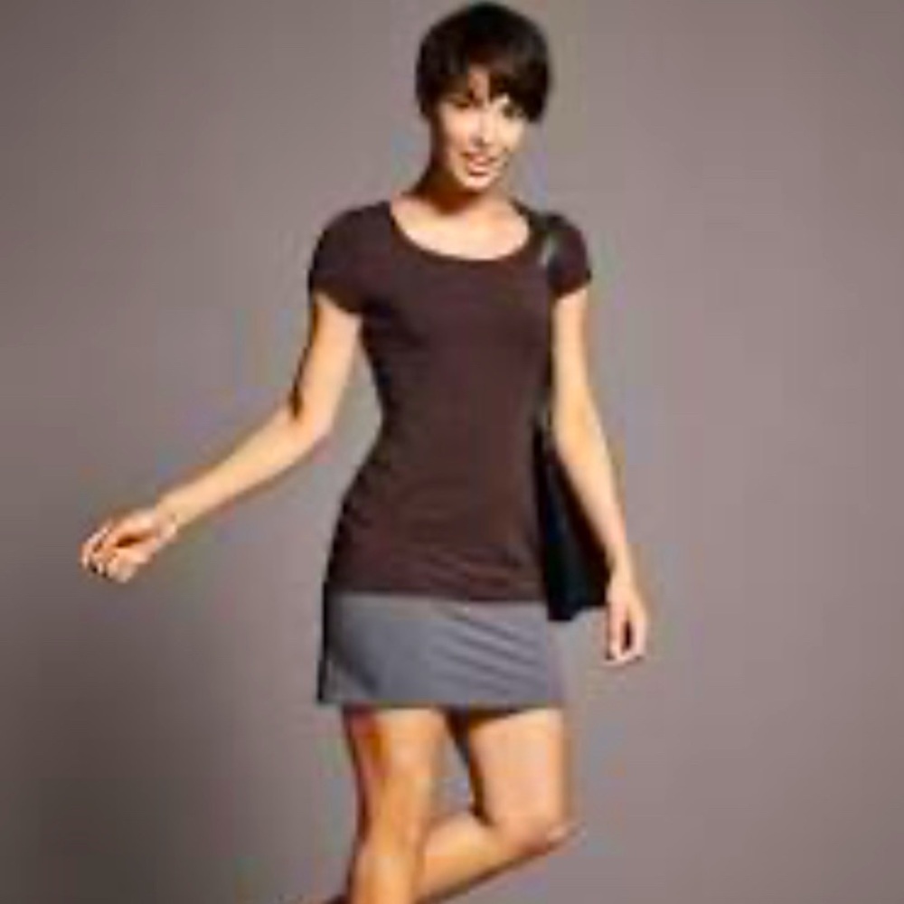 Athleta Ella Burgundy Gray Color-blocked Dress Size Medium
